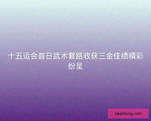 十五运会首日武术套路收获三金佳绩精彩纷呈